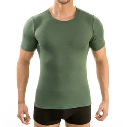 HERMKO Unterziehshirt Herren Business Shirt Dunkelgrün/Grün