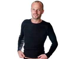 HERMKO Unterziehshirt Herren langarm 3640 Schwarz