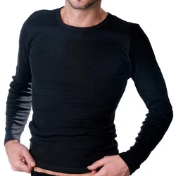 HERMKO Unterziehshirt Herren langarm 3640 Schwarz