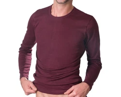 HERMKO Unterziehshirt Herren langarm 3640 Grau/Hellgrau/Khaki