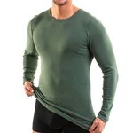 HERMKO Unterziehshirt Herren langarm 3640 Dunkelgrün/Grün