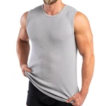 HERMKO Achseltop 3040 Herren Muskelshirt Grau/Hellgrau
