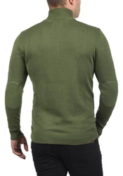 Blend Norman Herren Strickjacke Cardigan Feinstrick mit Stehkragen und Reißverschluss (70155) Dunkelgrün/Grün