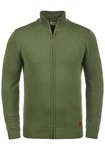 Blend Norman Herren Strickjacke Cardigan Feinstrick mit Stehkragen und Reißverschluss (70155) Dunkelgrün/Grün