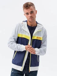 OMBRE Steppjacke Windjacke mit Kapuze (C438) marineblau (V1 C438)