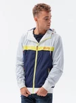 OMBRE Steppjacke Windjacke mit Kapuze (C438) marineblau (V1 C438)