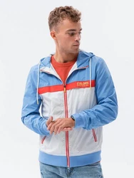OMBRE Steppjacke Windjacke mit Kapuze (C438) blau (C438)