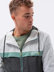 OMBRE Steppjacke Windjacke mit Kapuze (C438) graphit (C438)