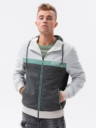 OMBRE Steppjacke Windjacke mit Kapuze (C438) graphit (C438)