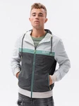 OMBRE Steppjacke Windjacke mit Kapuze (C438) graphit (C438)