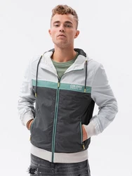 OMBRE Steppjacke Windjacke mit Kapuze (C438) graphit (C438)
