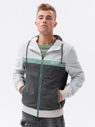 Steppjacke Herren Windjacke mit Kapuze - graphit V4 C438 XL
