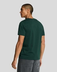 Lyle & Scott T-Shirt Plain Dunkelgrün/Grün/Gelb