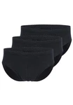 Schiesser Slip Cotton Casual 3er Pack Schwarz/Dunkelblau
