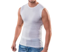 HERMKO Achseltop 3040 Herren Muskelshirt Weiß/Creme