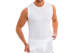 HERMKO Achseltop 3040 Herren Muskelshirt Weiß/Creme
