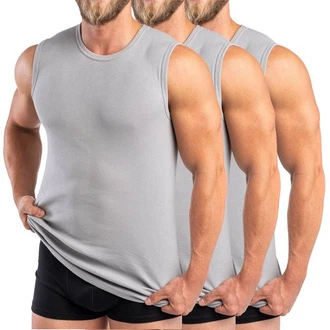 HERMKO Achseltop 3040 Herren Tank Top Unterhemd Grau/Hellgrau HERMKO Achseltop 3040 Herren Tank Top Unterhemd Grau/Hellgrau