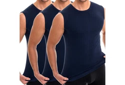 HERMKO Achseltop 3040 Herren Tank Top Unterhemd Dunkelblau