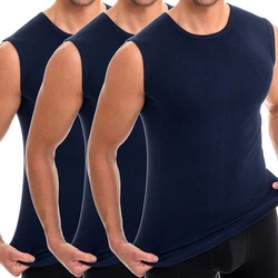 HERMKO Achseltop 3040 Herren Tank Top Unterhemd Dunkelblau