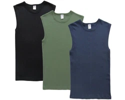 HERMKO Achseltop 3040 Herren Tank Top Unterhemd Dunkelblau/Dunkelgrün/Blau/Mischfarben