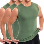 HERMKO Achseltop 3040 Herren Tank Top Unterhemd Dunkelgrün/Grün