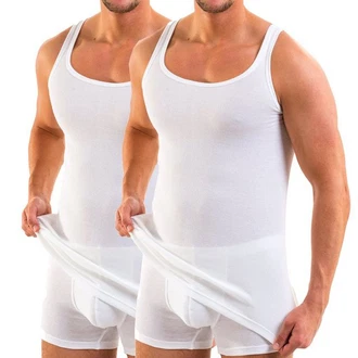 HERMKO Unterhemd 3018 2er Pack Herren Unterhemd