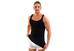 HERMKO Unterhemd 3018 2er Pack Herren Unterhemd Schwarz/Dunkelblau/Lila/Weiß