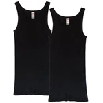 HERMKO Unterhemd 3018 2er Pack Herren Unterhemd Schwarz/Dunkelblau/Lila/Weiß