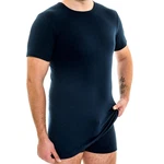HERMKO Unterziehshirt 3847 Herren kurzarm Shirt Dunkelblau/Blau
