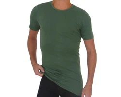 HERMKO Unterziehshirt 3847 Herren kurzarm Shirt Dunkelgrün/Grün