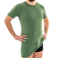HERMKO Unterziehshirt 3847 Herren kurzarm Shirt Dunkelgrün/Grün