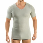 HERMKO Unterziehshirt 4880 Herren V-Ausschnitt Business Unterhemd Khaki/Dunkelgrün/Hellgrün/Grün