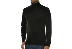 RAGMAN Rollkragenpullover Langarm Basic Schwarz