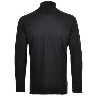 RAGMAN Rollkragenpullover Langarm Basic Schwarz