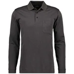 RAGMAN Langarm-Poloshirt Dunkelgrau/Grau/Khaki/Hellgrau