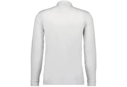 RAGMAN Langarm-Poloshirt Weiß/Grau/Creme