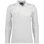 RAGMAN Langarm-Poloshirt Weiß/Grau/Creme