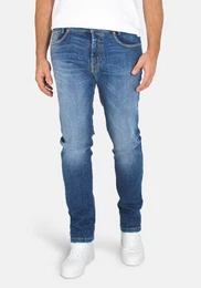 5-Pocket-Jeans Arne Pipe Hanf-Denim, washed in Italy