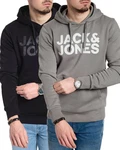 Jack & Jones Kapuzenpullover stilvolle Hoodies mit Logoprint Dunkelgrau/Dunkelgrün/Schwarz/Grau