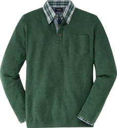 HENSON&HENSON V-Ausschnitt Pullover Dunkelgrün/Grün