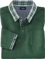 HENSON&HENSON V-Ausschnitt Pullover Dunkelgrün/Grün