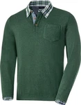 HENSON&HENSON V-Ausschnitt Pullover Dunkelgrün/Grün