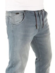 WOTEGA Herren Sweathose in Jeansoptik Slim-Fit Joshua Blau/Grau/Hellblau
