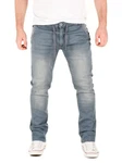 WOTEGA Herren Sweathose in Jeansoptik Slim-Fit Joshua Blau/Grau/Hellblau