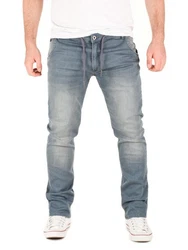 WOTEGA Herren Sweathose in Jeansoptik Slim-Fit Joshua Blau/Grau/Hellblau