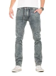 WOTEGA Herren Sweathose in Jeansoptik Slim-Fit Joshua Grau/Blau/Hellgrau