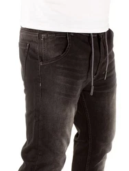 WOTEGA Herren Sweathose in Jeansoptik Slim-Fit Joshua Schwarz/Dunkelbraun/Dunkelgrau