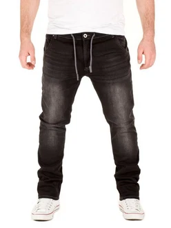 WOTEGA Herren Sweathose in Jeansoptik Slim-Fit Joshua Schwarz/Dunkelbraun/Dunkelgrau WOTEGA Herren Sweathose in Jeansoptik Slim-Fit Joshua Schwarz/Dunkelbraun/Dunkelgrau