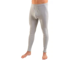 HERMKO Lange Unterhose mit Eingriff 3540 Herren Grau/Khaki/Hellgrau