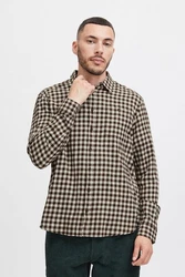 Blend Langarmhemd BHShirt Braun